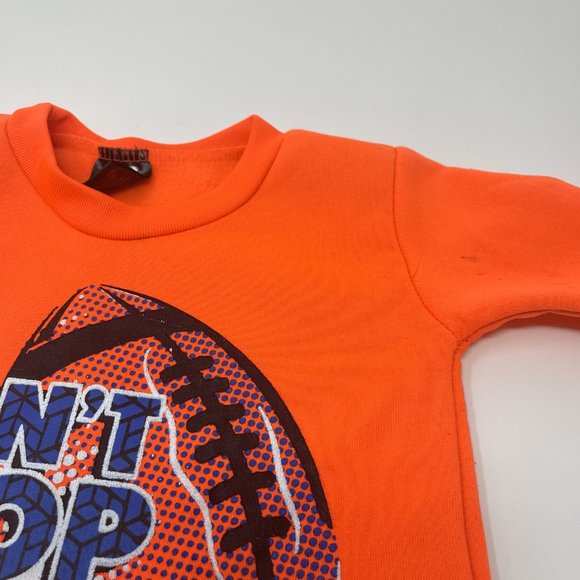Boys Size 4 Orange Football Kids Sweatshirt - Picture 10 of 11